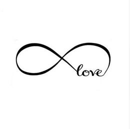 22*60CM/44*120CM Bedroom Wall Stickers Decor Infinity Symbol Word Love Vinyl Art wall sticker decals decoration