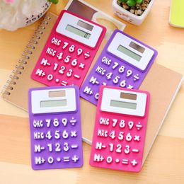 Solar silica Calculator Portable soft Keyboard Student Color Minicomputer