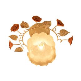 European Rural Rose Bedroom Ceiling Lamps Hall Porch Balcony Ceiling Light Decorated American Country Rustic Ceiling Lightings