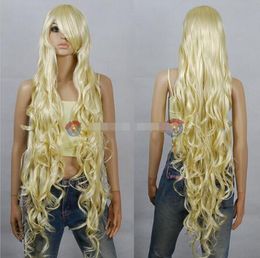 Free shipping++++40inch Blonde Curly Wavy Long Cosplay Wig - 48 inch Kanekalon - CosplayDNA Wigs