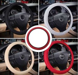 Braid On Steering Wheel Car Steering Wheel Cover With Needles and Mesh fabric Diameter 36-38cm Auto Car Accessories #266320