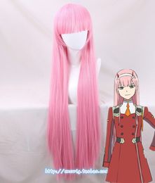 Anime DARLING in the FRANXX Strelizia 02 ZERO TWO Cosplay Pink Hair Wig Cos