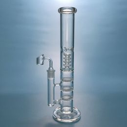 13 Inch Birdcage Percolator Straight Tube Bong Dab Rigs Glass Water Pipes Triple Perc Smoking Glass Water Bongs 18mm Joint HR316