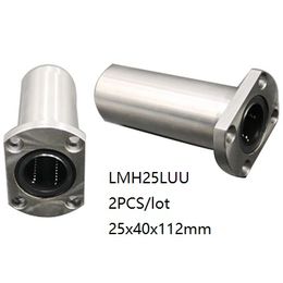 2pcs/lot LMH25LUU 25mm linear ball bearing/bushing long oval flanged bearings linear motion bearings 3d printer parts cnc router 25x40x112mm