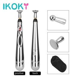 IKOKY Electric Shock Stick Breast Clitoris Penis Massage Electro Fantasy Wand Sex Toys for Man Woman Nipple Stimulator D18111303