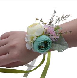 Sen vintage retro bride wrist flower ribbon flower decoration gift box simulation decorative flower