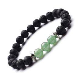 Natural 8mm Volcano Lava Stone Turquoise Bracelet Diy Essential Oil Diffuser Bracelet Yoga Jewellery