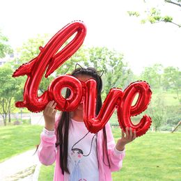 Love Aluminium Foil Balloon English Letter Shape 108*64cm Airballoon For Valentine Day Party Decorations Air Balloons Many Colours lin2295
