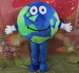 2018 High quality hot green & blue world earth mascot costume for adult to wear