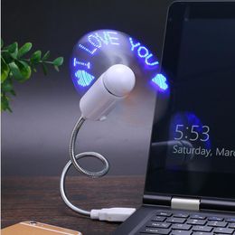 USB LED Fan USB Powered can change the word flash the words fans