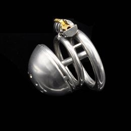 Male Chastity Device Cock Cage With Urethral Catheter BDSM Penis Lock Ring Sex Toys For Men Stainless Steel Belt