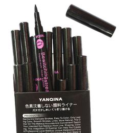 Black Liquid Eyeliner Long-lasting Waterproof Liquid Black Eyeliner Pencil Skid Resistant Dot Eye liner Pen For Cosmetic Makeup Yanqina