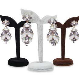 Stud Earring Jewellery Display Rack Stand Organiser brooches Ornament Holder Hook Hanger Counter Case showcase velvet tree shaped