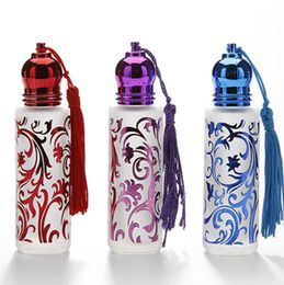5ml Bronzing Travel Portable Tassels Ballpoint Perfume Bottle 10ml Refillable Glass Spray Perfume Vials LX2412