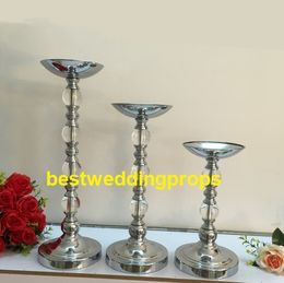 New style Gold or sliver Crystal Table Centrepiece Flower Stand Wedding Centrepieces best0149