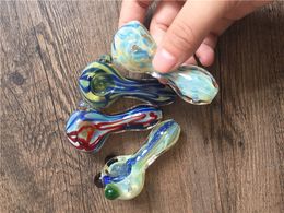 Hand Blown Glass Hand smoking Pipes Cheap Pyrex Glass Tobacco Spoon Pipes Mini Small Bowl Pipe glass Pipes oil burner