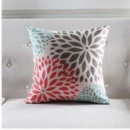 Modern Pillow Covers Geometric Throw Pillows Red Floral Cushion Cover Home Decor Bohemia Sofa Decorative Pillow