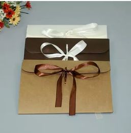 Kraft paper Envelope bag Handkerchief Silk scarf packing boxes Envelope gift box mixed 100PCS #4063