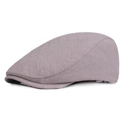 High Quality Fashion Unisex Solid Colour Cotton Fabric Newsboy Ivy Cabbie Cap Chic Men Women Beret Casual Peaked Cap