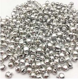 Beads Silver Aluminum Jingle Bells Charms Lacing Bell For Christmas Decorations DIY Jewelry Making Crafts
