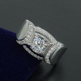 choucong Promise Jewellery Men ring 2ct Diamond 925 Sterling silver ring Engagement Wedding Band Ring for Men