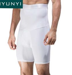 IYUNYI Men Control Boxer Panties Firm Slimming High Waist Trainer Bodysuit Contour Body Shaper Strong Shaping Slim Fit Underwear