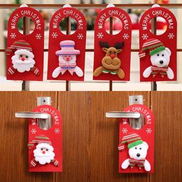 Christmas Door Santa Claus Snowman Elk Hanging Pendant Ornament Christmas Decorations for Home Hotel Door Xmas Gift