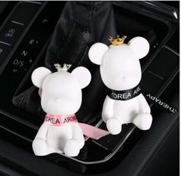 Car perfume ornaments car air conditioning outlet perfume folder in addition to smell cartoon bear car interior decorations