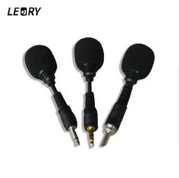 LEORY Mini 3.5mm Jack Cellphone Flexible Microphone Mic Mono Stereo Microphones For iPhone Android Smartphone For Recorder