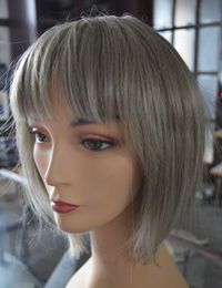 ladies short dark blonde bob style wig with fringe,3