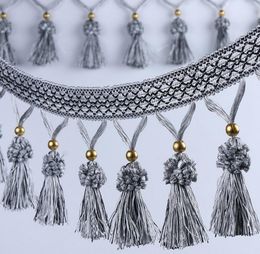 12Meter Hydrange Tassels Bead Pendant Hanging Lace Trim Ribbon For Window curtain wedding Party Decorate Apparel Sewing DIY