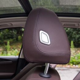 Bench Seat Consoles Automotive 4pcs Abs Chrome Car Headrest Button
