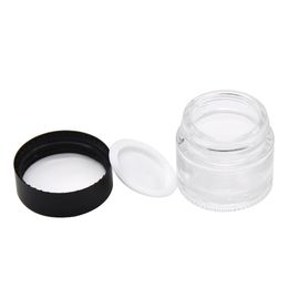 Middle Size Transparent Glass Airtight Stash Jar Portable Vacuum Seal Wax Oil Jar Tobacco Herb Storage Waterproof Container