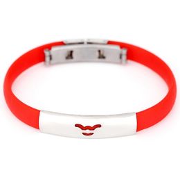 Kids Jewelry Bangle Bracelets Candy Color Silicone Stainless Steel 12 Zodiac Signs Children Bracelet Adjustable size