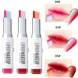 2017 New Fashion Hit Color Lipsticks Brand Cosmetics Waterproof Long Lasting Red Pink Double Color Korea Bite Lips Makeup Kit