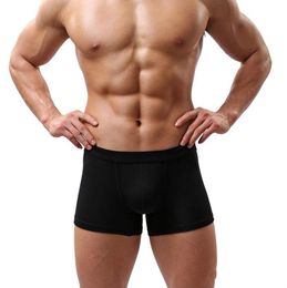 New Sexy Men Underwear Black White 2017 Fashion Mens Boxer Shorts Bulge Pouch Soft Underpants 5pcs/lot