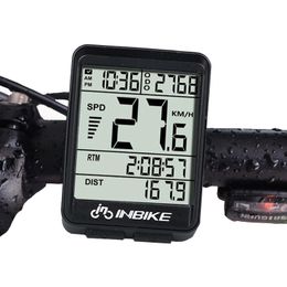 INBIKE IN321 Bicycle Computer Waterproof Wireless LCD Odometer Bicycle Speedometer Backlightspeed/bike speed sensor without battery