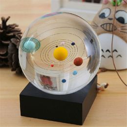 Wholesale Hot-selling Designer Crafts Crystal Glass Decor Solar System Eight Objects Ball Creative Crystals Sphere Terrarium Desk Ornaments Nautical Home Decor