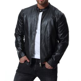 Mens Leather Jackets Men Jacket High Quality Classic Motorcycle Bike Cowboy Jackets Male PU Business Coats M-5XL J181041