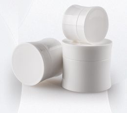 Free shipping 300pcs/lot 30g empty Plastic Cream White PP bottles jars containers tins for cosmetics packaging