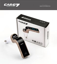 NÃO GIGANTE CARRO G7 Kit Mãos Livres Bluetooth Transmissor FM Transmissor de Rádio MP3 Player USB AUX TF Slots de Cartões Sem Fio Universal 30 pcs /
