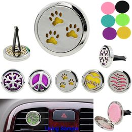 Hot Selling Aromatherapy Car Vent Essential Oil Diffuser Fragrance Diffuser Air Freshener Locket Clip with 5PCS Felt Pads free shipping