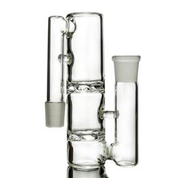 6 Inch Glass Ash Catcher Smoking Accessories For Hookahs 18mm 14mm Joint Glass Bongs Double Cyclone Turbine Dis Perc 90 Degree Ashcatcher ASH-P802 ASH-P803