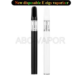 Newest disposable vape pens e cigs vaporizer 0.5ml empty oil vape pen ceramic coil glass 510 cartridges with ceramic mouthpiece