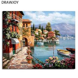 Framed Pictures DIY Painting By Numbers Home Decoration For Living Room DIY Digital Canvas Oil Painting GX6917 40*50cm
