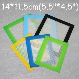 Silicone wax pads dry herb mats 14cm*11.5cm or 11cm*8.5cm square baking mat dabber sheets jars dab tool for silicon nectar DHL