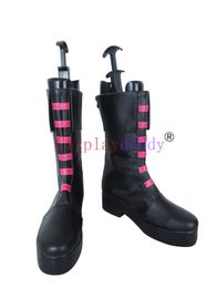 LOL Jinx The Loose Cannon Black Halloween Cosplay Shoes Boots X002