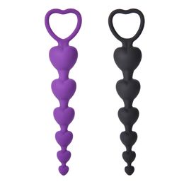 Sex toy massager Anal Beads sleeve Plug Butt Soft Silicone Prostate Massager Adult Products Gourd Type Toys For Woman Men Gay