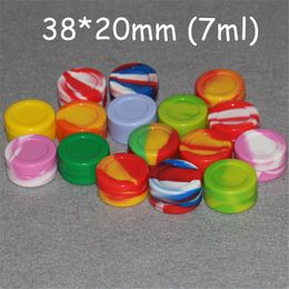 Wholesale Boxes 3mL 5mL 7mL 22ml Non-stick Silicone Jar Dab Containers For Wax Silicon Jars oil rigs FDA &LFGB Test