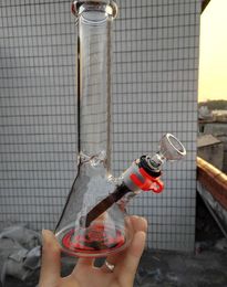 online shop 5MM Glass thick Bong with wand perc Clear Thickest waterpipes Beaker bongs water pipes percolator beaker base hookah